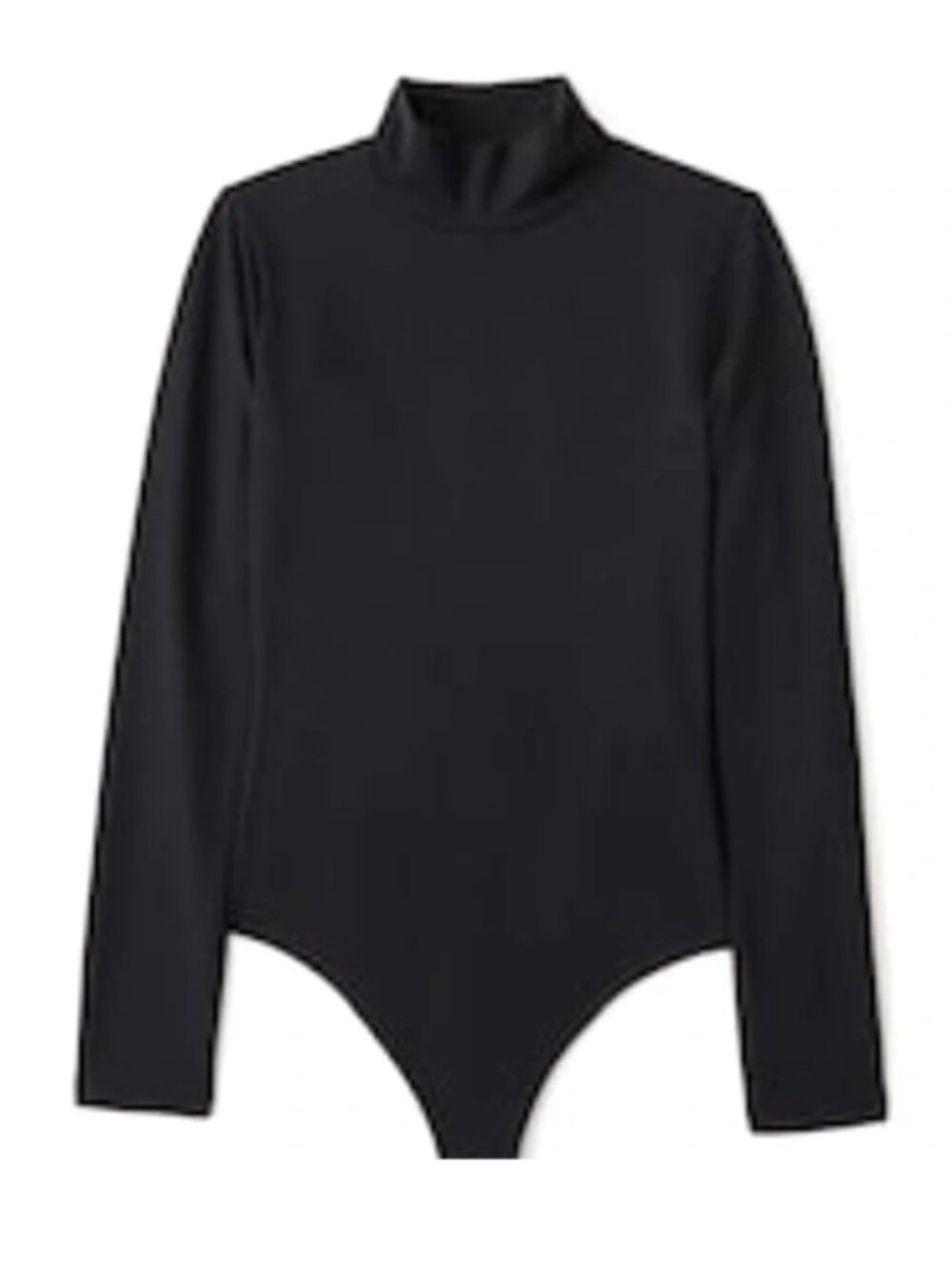Abercrombie & Fitch Soft A&F Collection Black Mock Neck Long Sleeve Bodysuit